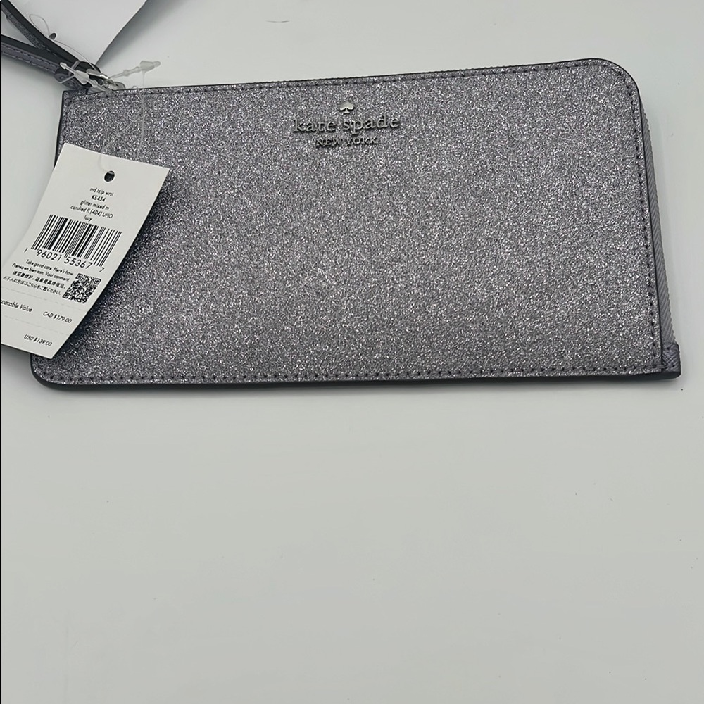 Kate Spade Glittery Silver Clutch